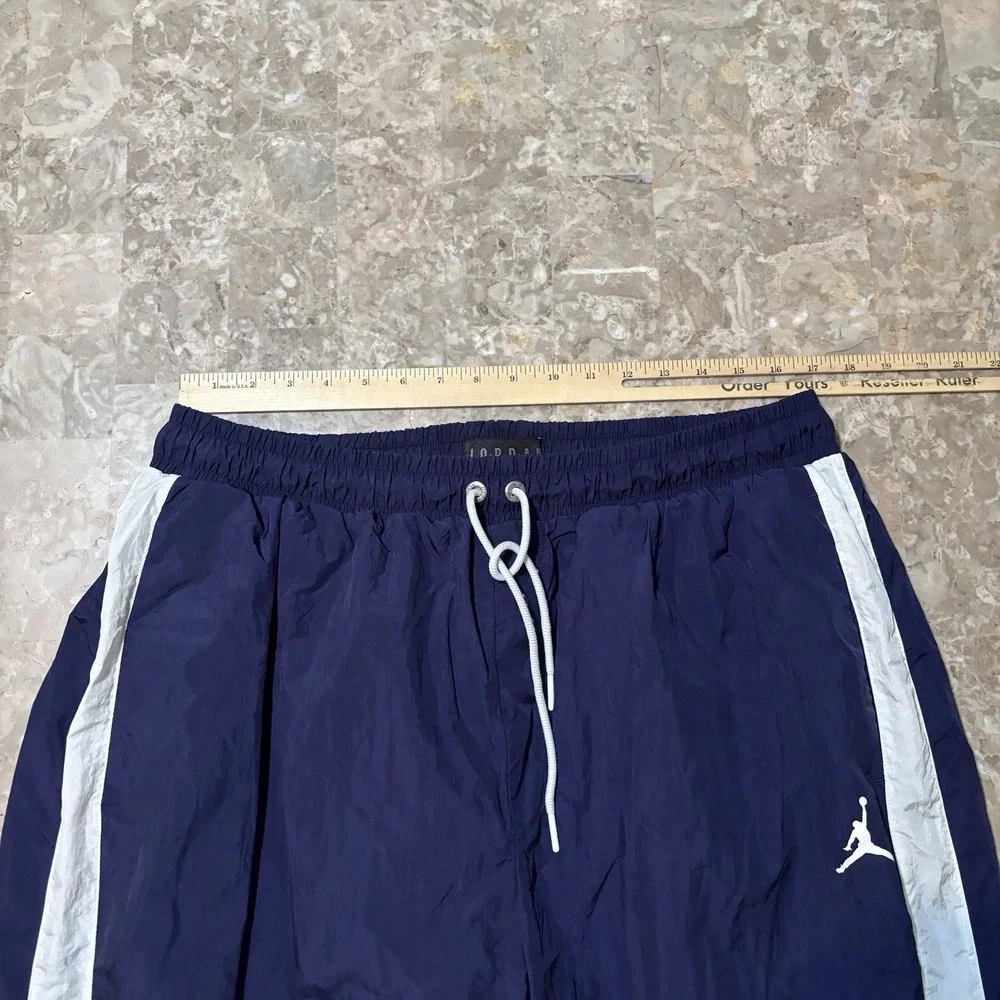 Nike Air Jordan Track Pants Mens 2XL Blue Diamond Nylon Crinkly Gym AQ2686